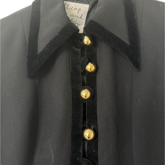 Moschino Cheap and Chic Fabulous Vintage blazer, wool and velvet, gold buttons M - Picture 2 of 16